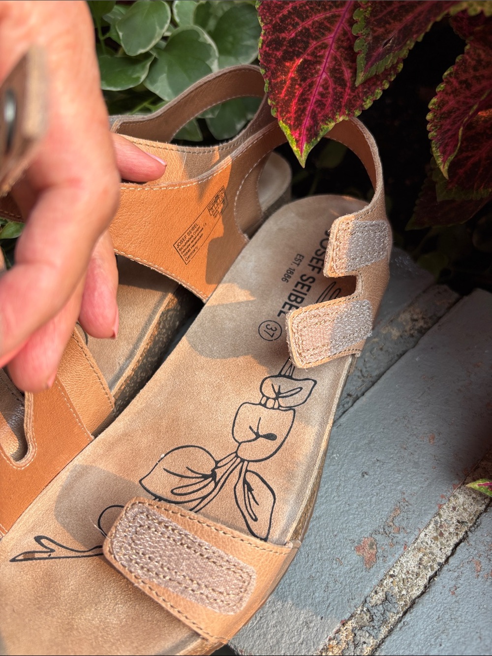 Josef Seibel Tonga 25 Leather Sandals Contoured Cork Adjustable Straps 78519 - Picture 7 of 12